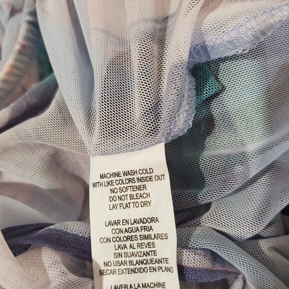 Fabletics Treva Long-Sleeve Mesh Surplice Draped Feather Top Women's Size XS - Picture 9 of 10